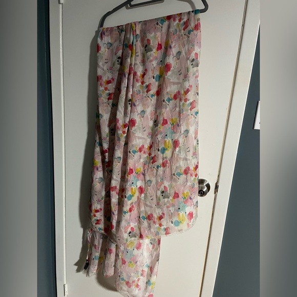 Indigo Multicolour Large Lightweight Scarf - Picture 8 of 8